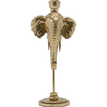 Kare Design Kerzenständer Elephant Head, Kerzenhalter, Elefantenkopf, Gold, Artikelhöhe 36cm im Sale